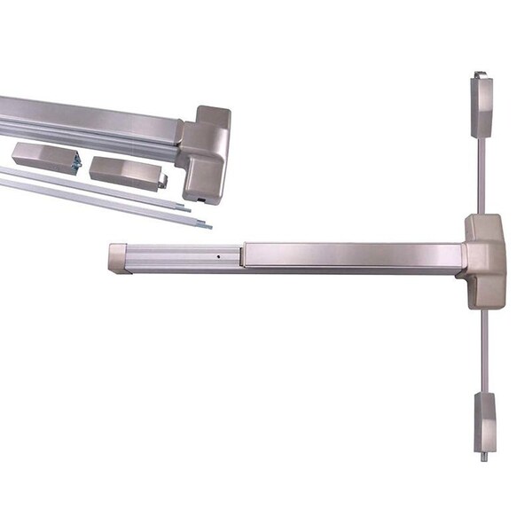 Design Hardware Grade 1 - 33 Heavy Duty, Surface Vertical Rod, Non-Fire Rated Exit Device, 32D Satin Stainless DH-1000V-33-32D - main